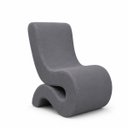 Ver imagem 4 de Poltrona Decorativa Marina Suede Design Orgânico Moderno