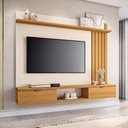 Ver imagem 2 de Painel Suspenso Decorativo Ripado MDP/MDF Portas Basculantes Lets Off White/Cinamomo g-26 - Hb Móvei