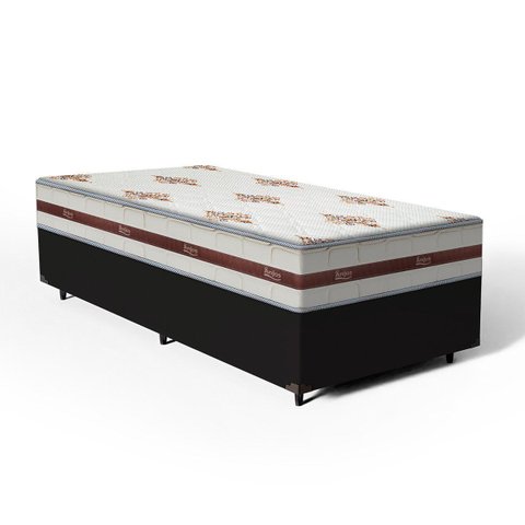 Cama Box + Colchão de Molas Ensacadas Anjos Classic Solteiro 88 cm