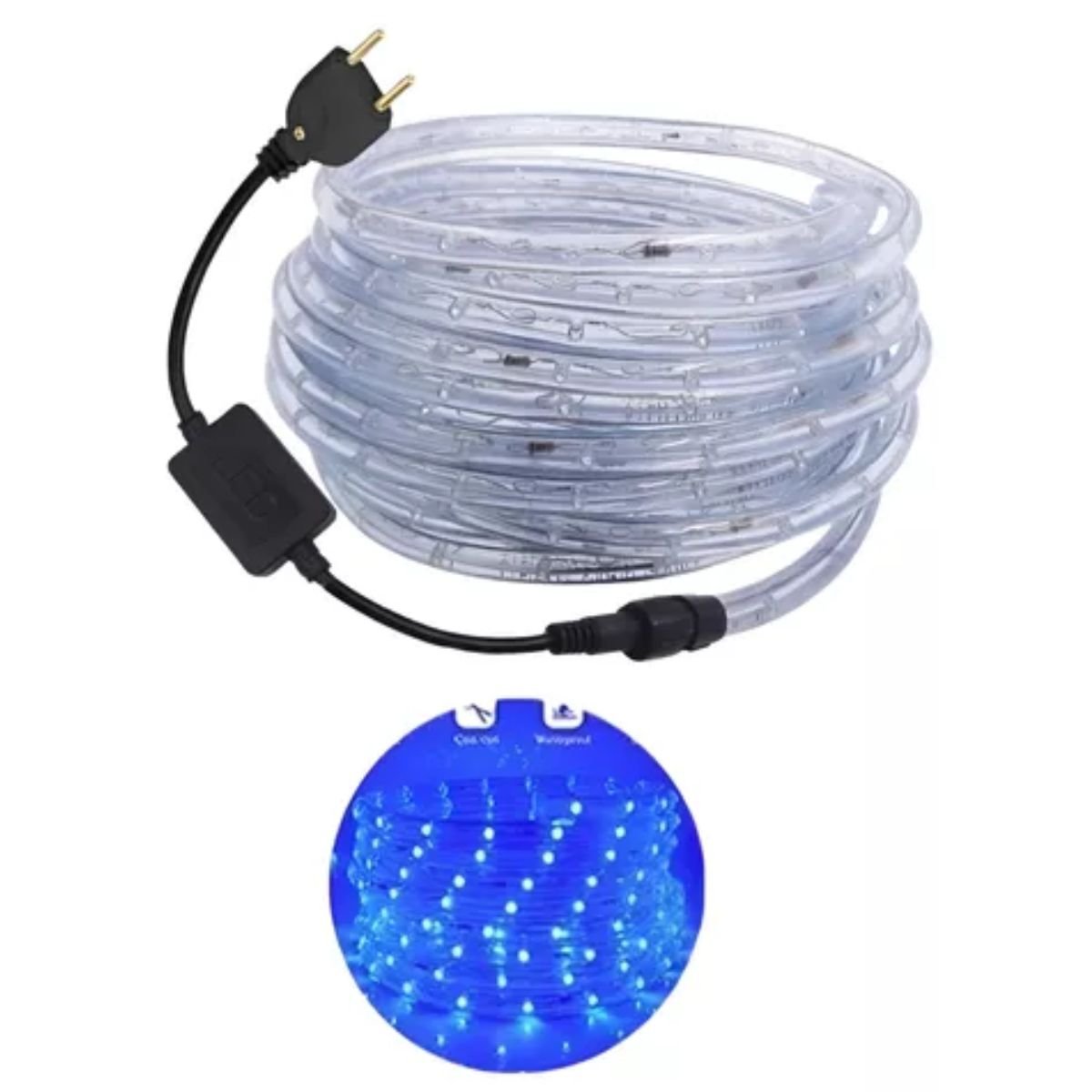 Mangueira Led Decorativa Colorida Pisca Pisca Natalino 10mtr:branco Quente - 9