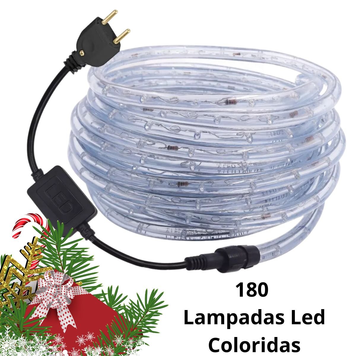 Mangueira Led Decorativa Colorida Pisca Pisca Natalino 10mtr:branco Quente - 5