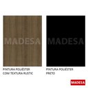 Ver imagem 4 de Mesa Madesa Quadrada Tampo de Vidro 5363 Rustic/Preto Cor:Rustic/Preto