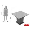Ver imagem 3 de Mesa Madesa Quadrada Tampo de Vidro 5363 Rustic/Preto Cor:Rustic/Preto