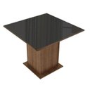 Ver imagem 1 de Mesa Madesa Quadrada Tampo de Vidro 5363 Rustic/Preto Cor:Rustic/Preto