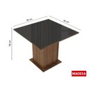 Ver imagem 2 de Mesa Madesa Quadrada Tampo de Vidro 5363 Rustic/Preto Cor:Rustic/Preto