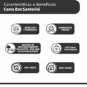 Ver mais imagens de Cama Base Box King Estofada em Madeira Maciça Base Reforçada Santorini Espresso Móveis Bege/Dourado