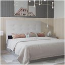 Ver imagem 3 de Cabeceira King 1,95m Berlim Corano Branco
