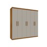 Guarda Roupa Casal Olimpo 6 Portas 3 Gavetas Tcil Cinamomo/off White - 1