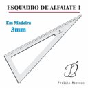 Ver imagem 1 de Esquadro de Alfaiate 1 Madeira Branca 3mm Thalita Costura