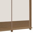 Ver imagem 3 de Guarda Roupa 250cm 3 Portas Deslizante Sem Espelho 4 Gavetas Doratto F08 Freijó/Off White - Mpozenat