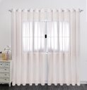 Ver imagem 1 de Cortina em Voil Liso Para Sala ou Quarto Para Varão Simples Branco 4,00m x 2,50m