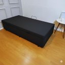 Ver imagem 6 de Cama Box Baú Blindada com Colchão Riviera Molas Ensacadas 25cm:suede Preto/solteiro