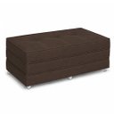 Ver imagem 1 de Puff Cama Dobravel 130cm Casal com Rodízios: Suede Marrom Café