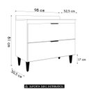 Ver imagem 4 de Balcão de Cozinha com Tampo 100cm Pérola Preto Z34 - Mpozenato