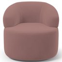 Ver imagem 3 de Kit 02 Poltronas Giratória Orgânica para Sala de Estar Living Helena L02 Suede Rosê - Lyam Decor
