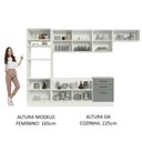 Ver imagem 6 de Armário de Cozinha Completa 330cm Branco Cinza Agata Madesa 01