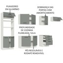 Ver imagem 5 de Armário de Cozinha Completa 330cm Branco Cinza Agata Madesa 01