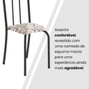 Ver imagem 7 de Conjunto de Mesa Tubular 62 100x60cm Tampo em MDF com 4 Cadeiras Ane B Preto/Arabesco