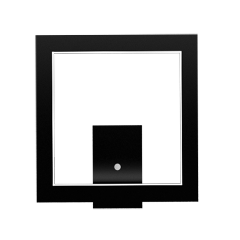 Arandela Quadrada LED 8w 2700k 40x40cm em Madeira - Preto