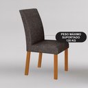 Ver imagem 3 de Cadeira para Mesa de Jantar Napoli Gold Kit 2 Peças Cinamomo Linho Chumbo - Leifer