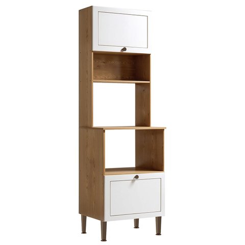 Armário Cozinha Torre Quente Essência Frizz Cinamomo/Branco