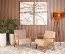 Ver imagem 1 de Conjunto 2 Poltronas Estofadas em Madeira Maciça Cléo Marrom Claro – Straub Web