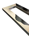Ver imagem 2 de Puxador Inox Polido Luxo Duplo U Quadrado 60cm Todas Portas