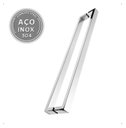Ver imagem 4 de Puxador Inox Polido Luxo Duplo U Quadrado 60cm Todas Portas