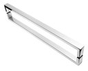 Ver imagem 3 de Puxador Inox Polido Luxo Duplo U Quadrado 60cm Todas Portas