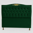 Ver imagem 1 de Cabeceira Greta 195cm Estofada Veludo p/ Cama Box Casal King Quarto