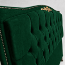 Ver imagem 3 de Cabeceira Greta 195cm Estofada Veludo p/ Cama Box Casal King Quarto