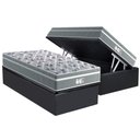 Ver imagem 1 de Conjunto Box Baú Solteiro Colchão Molas Probel Ensacadas Evolution Gray + Base Crc Suede Gray (