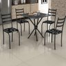 Mesa Com 4 Cadeiras 75x75 Marabá Ipanema Preto Móveis Teixeira - 1
