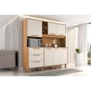 Ver imagem 3 de Armário para Cozinha Kit Max 181 Cm 6 Portas 3 Gavetas Cinamomo Areia Fosco - Zanzini