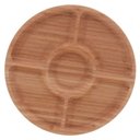 Ver imagem 6 de Kit 5 Petisqueiras de Bambu Redonda 5 Divisórias 25cm Lyor Round Aperitivos Tábua Servir Petiscos