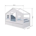 Ver imagem 5 de Cama Casinha Dos Sonhos com 02 Gavetas Madeira Maciça Branco Megamobilia