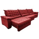 Ver imagem 7 de Sofá Retrátil e Reclinável 3,85m Molas Ensacadas Cama inBox Big Space com Bordado Velusoft