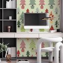 Ver imagem 1 de Papel de Parede Casual Vasos com Plantas Coloridas Gh Papel de Parede 2,2m