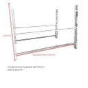 Ver imagem 3 de Suporte de Churrasqueira Aço Inox Profissional para Apoiar Grelhas e Espetos Cozix