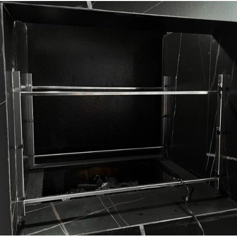 Suporte de Churrasqueira Aço Inox Profissional para Apoiar Grelhas e Espetos Cozix