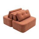 Ver imagem 4 de Sofá Modular Cielo 120x180cm Recepção Loja Sala Estar 2 Módulos Bouclê Terracota - Montanari'S Decor