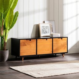 Banco Organizador com 3 Gavetas Lutz Home Decor 890 Preto - 1