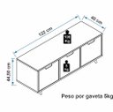 Ver imagem 7 de Banco Organizador com 3 Gavetas Lutz Home Decor 890 Preto