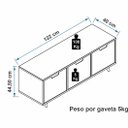 Ver imagem 7 de Banco Organizador com 3 Gavetas Lutz Home Decor 890 Preto