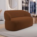 Ver imagem 2 de Sofá Orgânico 02 Lugares Living Glee 140cm Veludo Terracota - Desk Design
