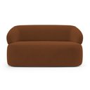 Ver imagem 6 de Sofá Orgânico 02 Lugares Living Glee 140cm Veludo Terracota - Desk Design