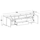 Ver imagem 2 de Rack 2 Portas 2 Gavetas Vintage 