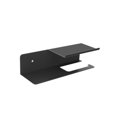 Porta Papel Higiênico Preto Fosco Tripo Agata Grego Metal