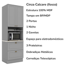 Ver imagem 7 de Cozinha Modulada 5 Pecas 272 Cm Ce171 Americana Cinza Calcare Henn