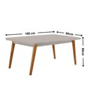 Ver imagem 4 de Conjunto de Jantar Copper com Cadeiras Yasmin 6 Lugares Tampo MDF Grafite 180cm Moderna